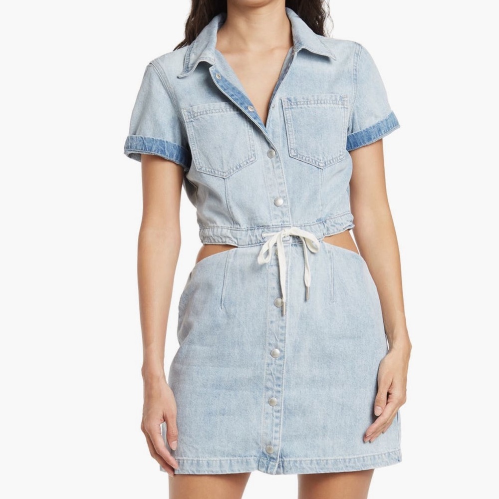 Blank NYC Waist Cut Out Denim Dress NWT Small
